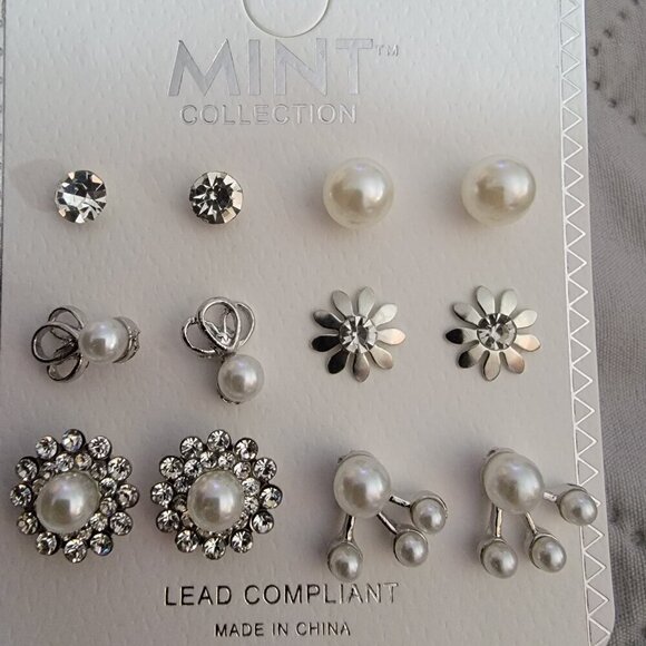 ❤️MINT Earring Set of Six Pierced Post Earrings NEW ❤️ - Picture 4 of 8